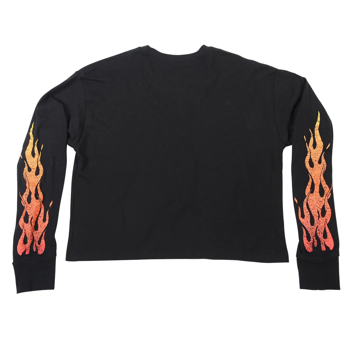 Ricky Women's Long Sleeve Crop Tee - Black