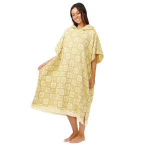 RIP CURL BEACH PARTY HOODED TOWEL GREEN OLIVE