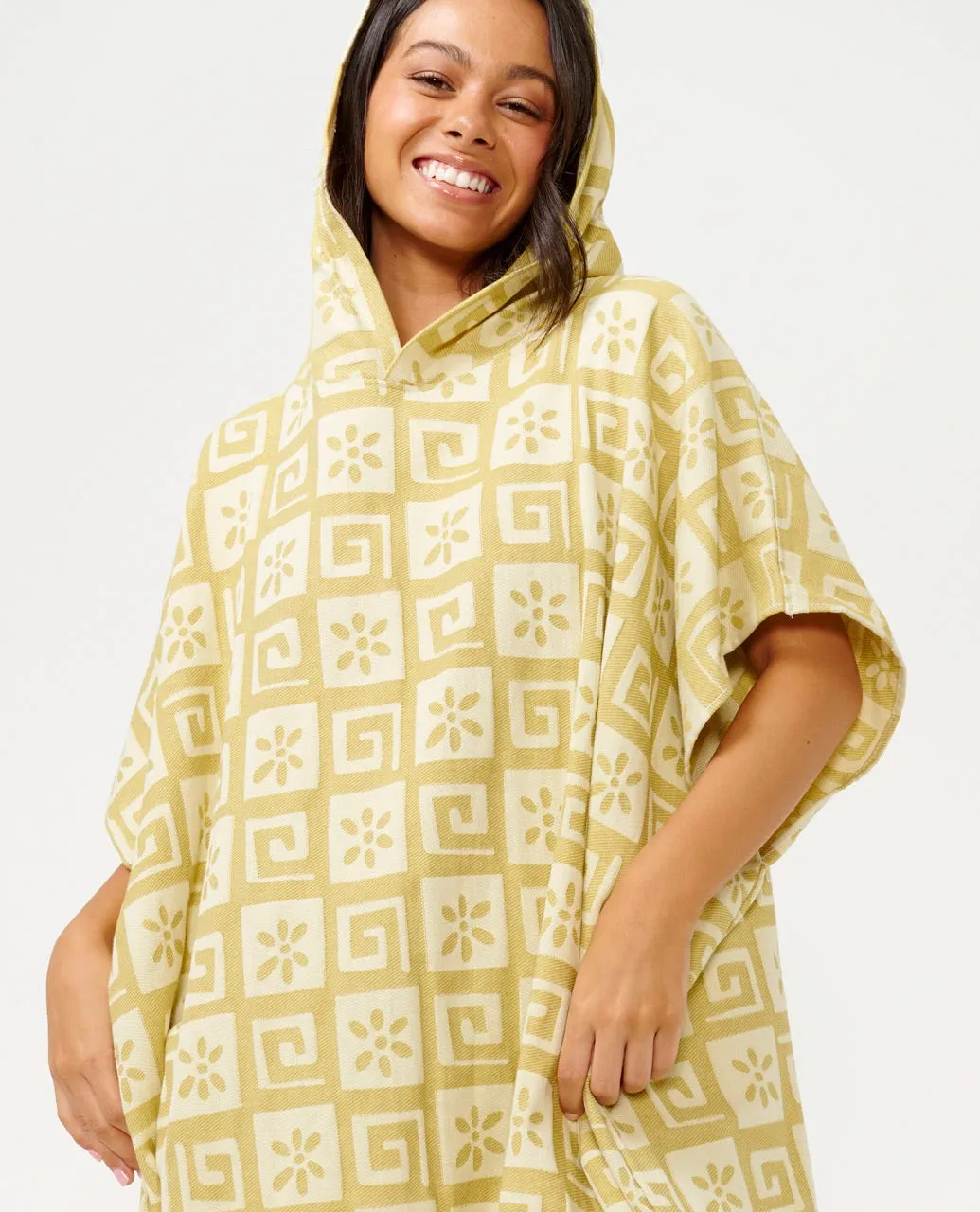 RIP CURL BEACH PARTY HOODED TOWEL - GREEN OLIVE