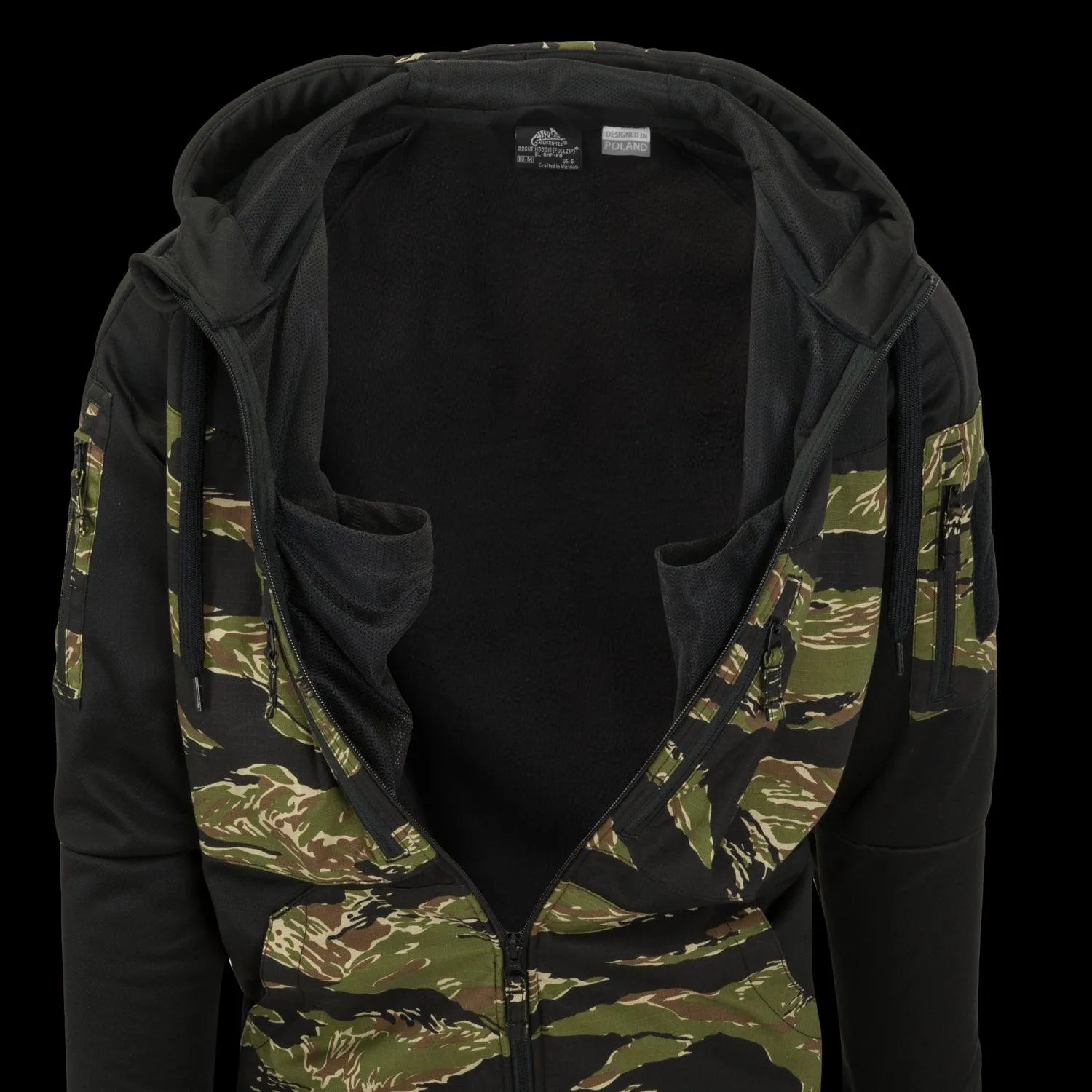 ROGUE Hoodie (FullZip) - Black / MultiCam Black