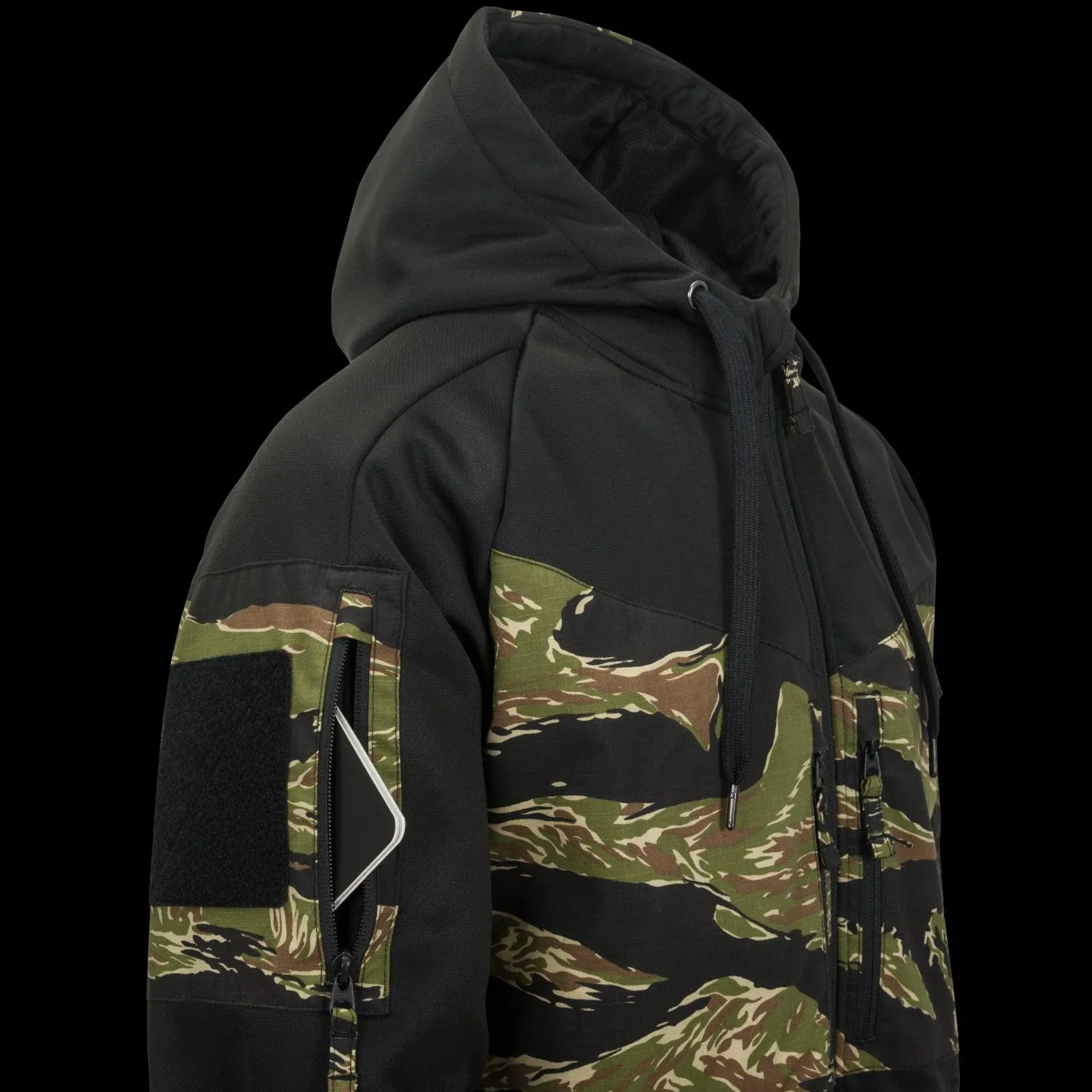 ROGUE Hoodie (FullZip) - Black / MultiCam Black