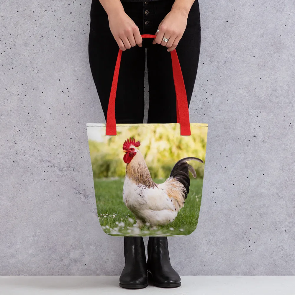 Rooster Photo Tote Bag