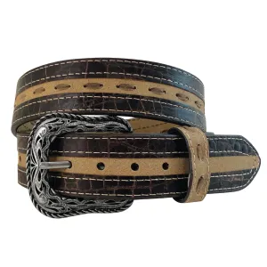 Roper Belt 1.5 Inch Roughout Mens Belt Brown