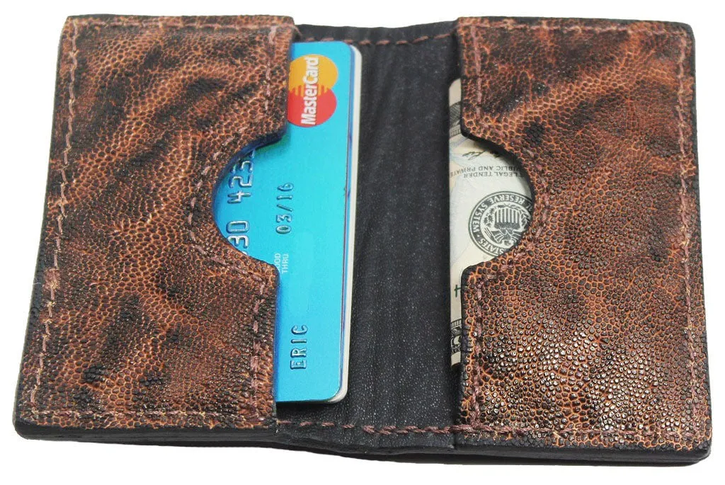 Rustic Brown Elephant Credit Card & Business Card Wallet