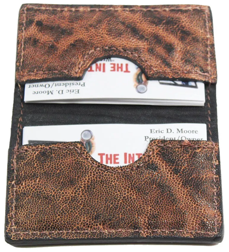 Rustic Brown Elephant Credit Card & Business Card Wallet