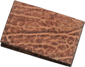 Rustic Brown Elephant Credit Card & Business Card Wallet