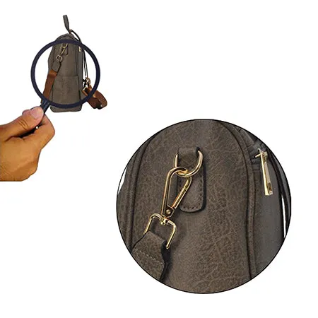!SALE! Taupe Gray Faux Leather NGIL Traveler Backpack