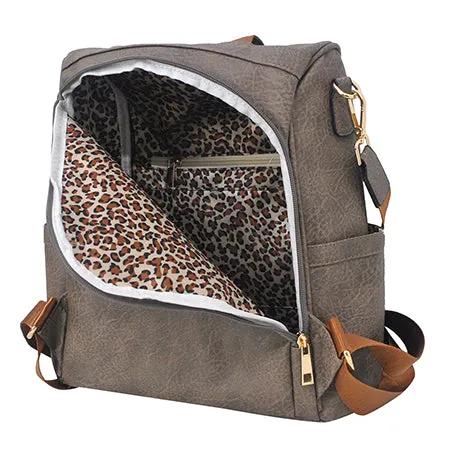 !SALE! Taupe Gray Faux Leather NGIL Traveler Backpack