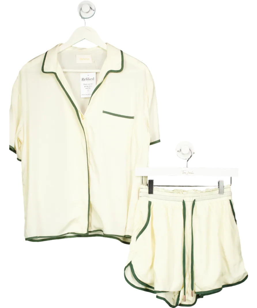 Sancia Cream Cosima Shirt And Pallas Shorts Set UK S
