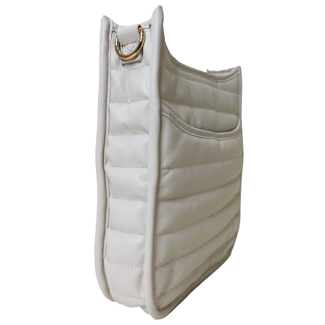 Sarah Quilted Faux Leather Messenger - No Strap