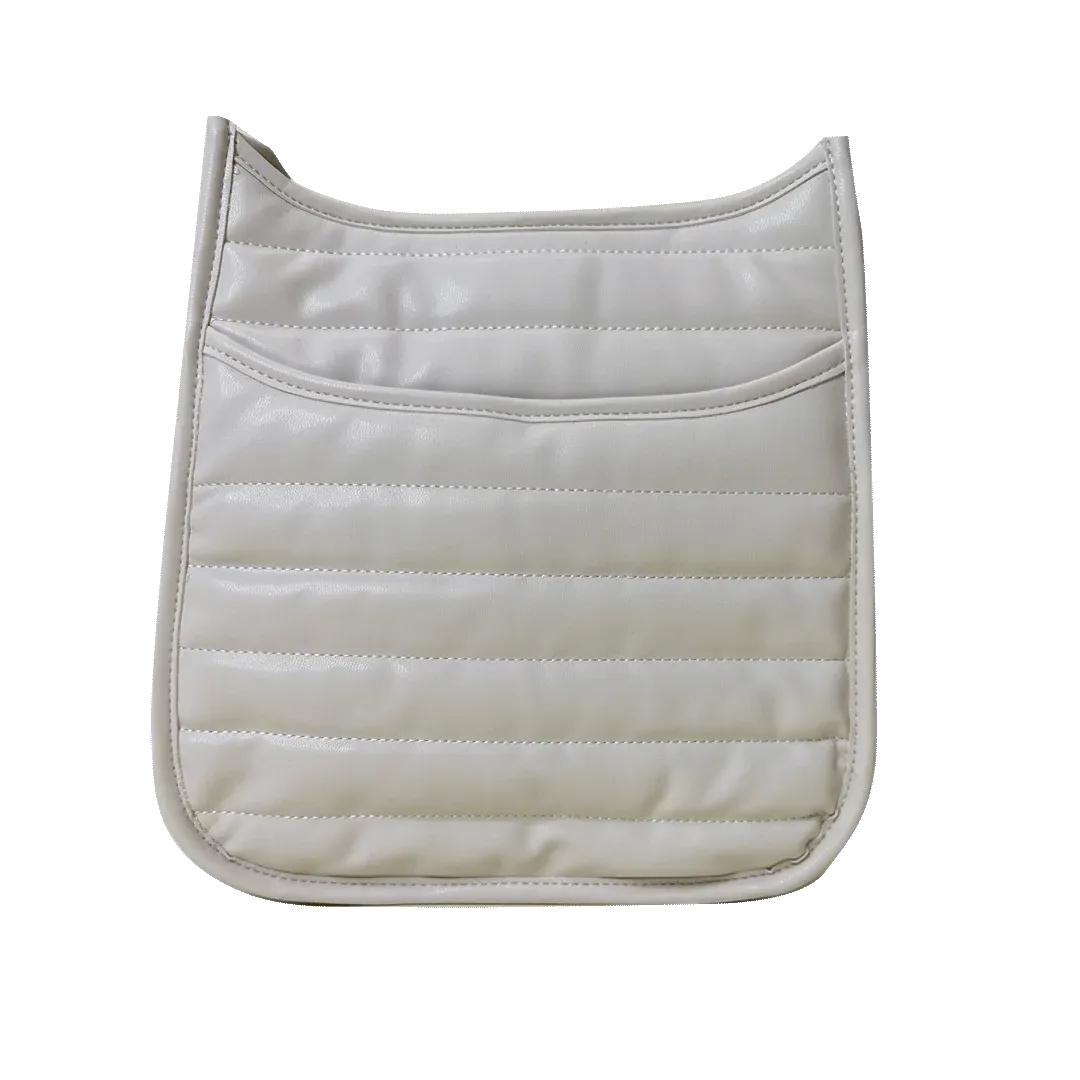 Sarah Quilted Faux Leather Messenger - No Strap