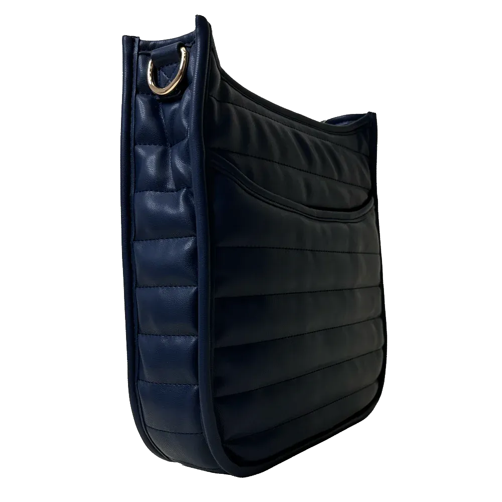 Sarah Quilted Faux Leather Messenger - No Strap
