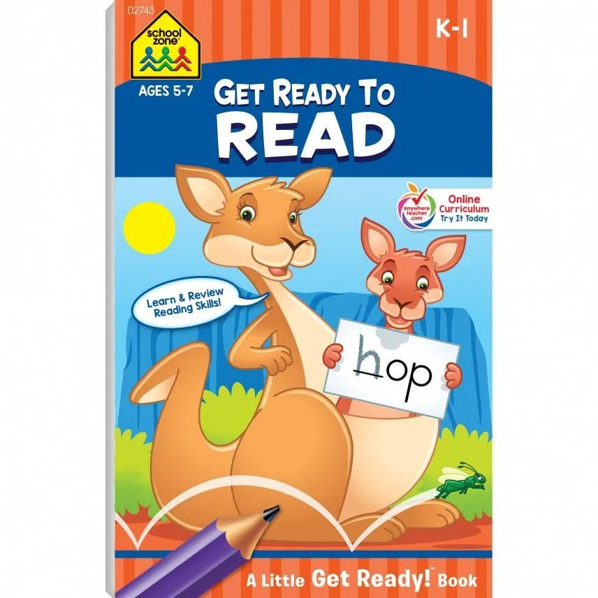 School Zone Get Ready To Read Grades K-1 Workbook