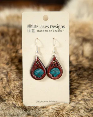 Seashell Leather Earrings