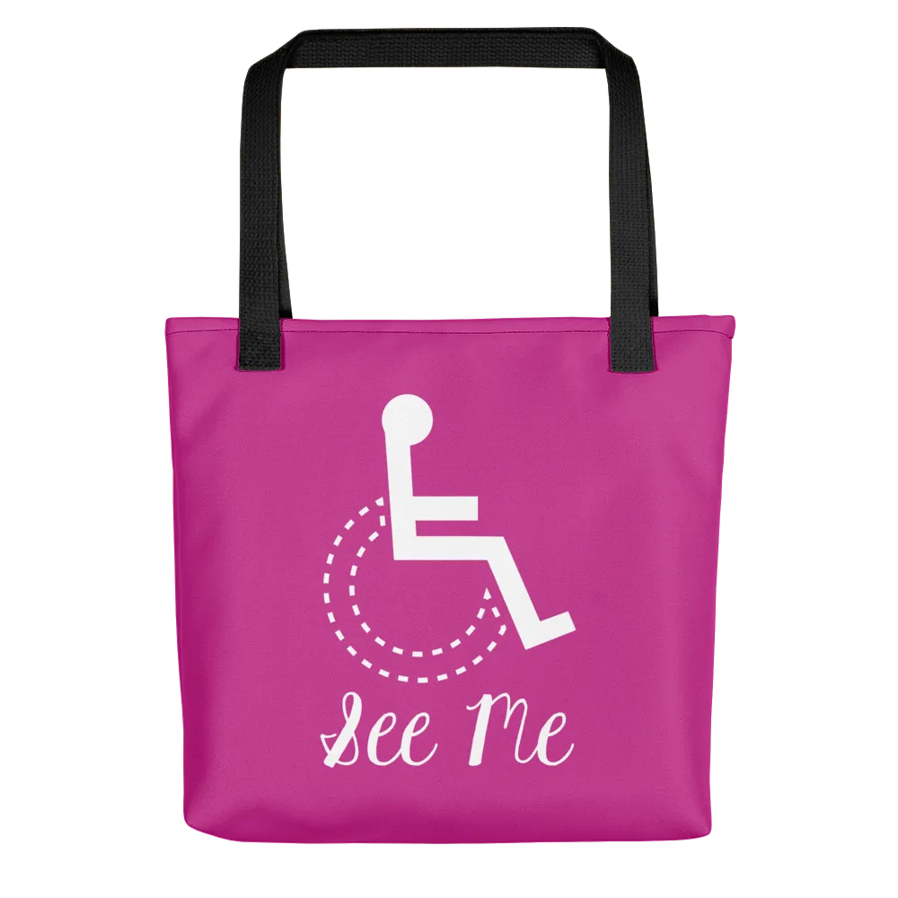 See Me (Not My Disability) Pink Tote bag