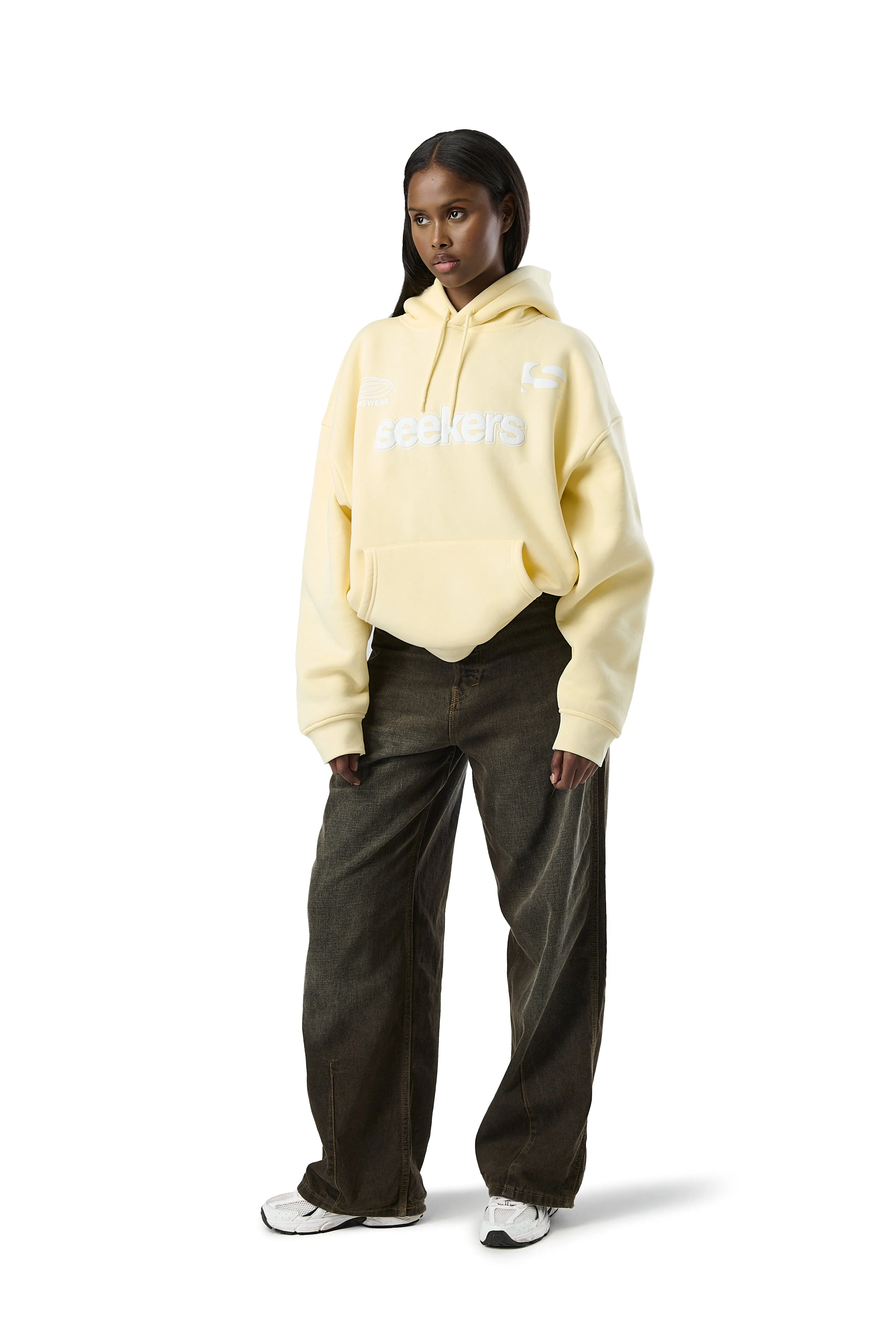 Seekers Motif Hoodie in Butter