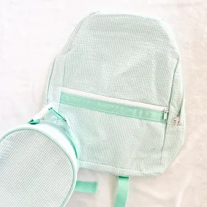 Seersucker Backpack | Mint