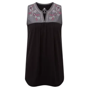 Shaanti Embroidery Top - Black