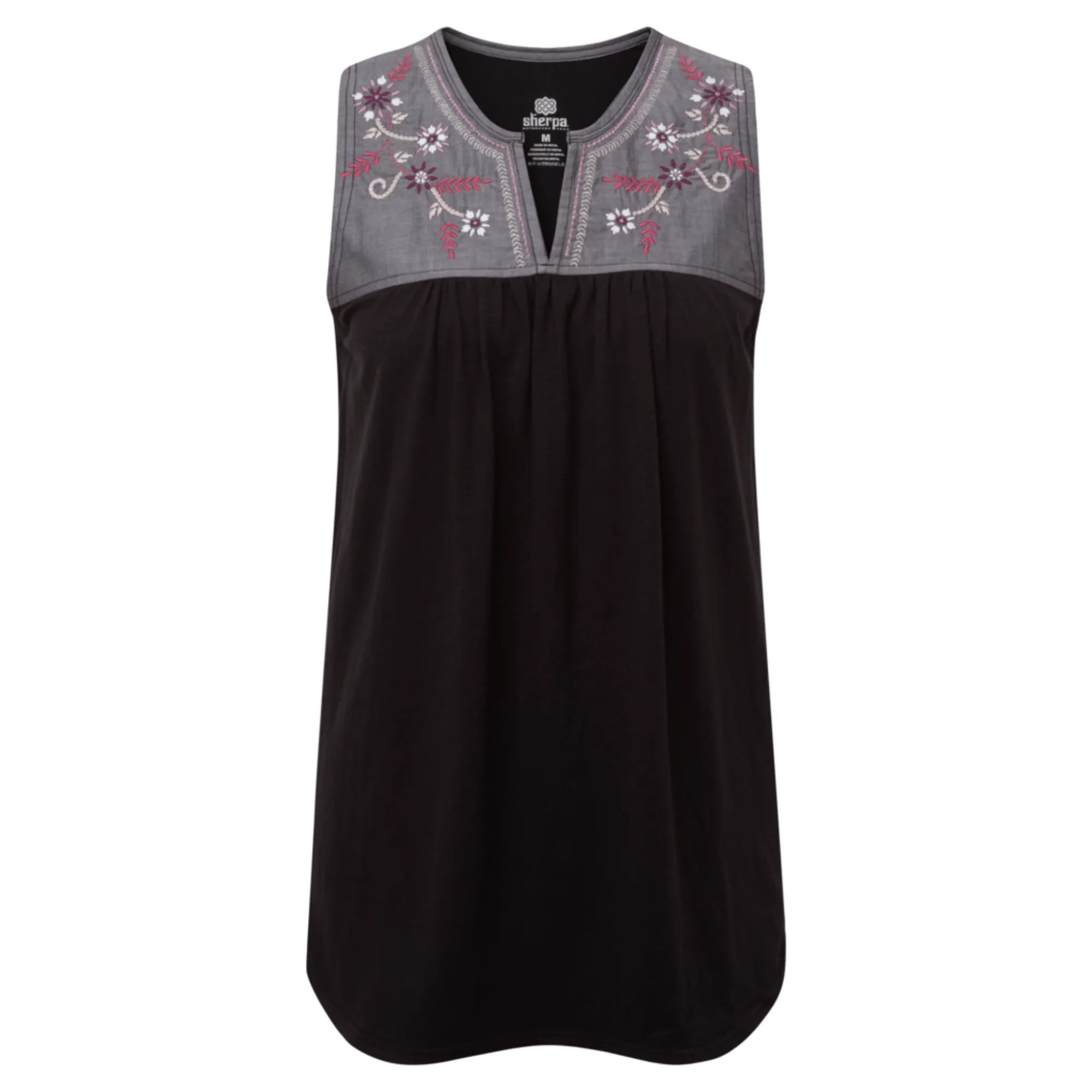 Shaanti Embroidery Top - Black