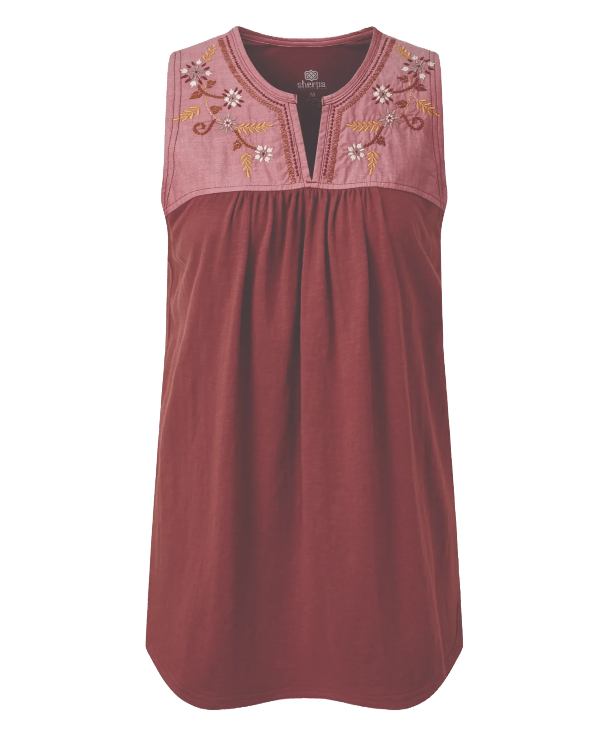 Shaanti Embroidery Top - Ganden Red