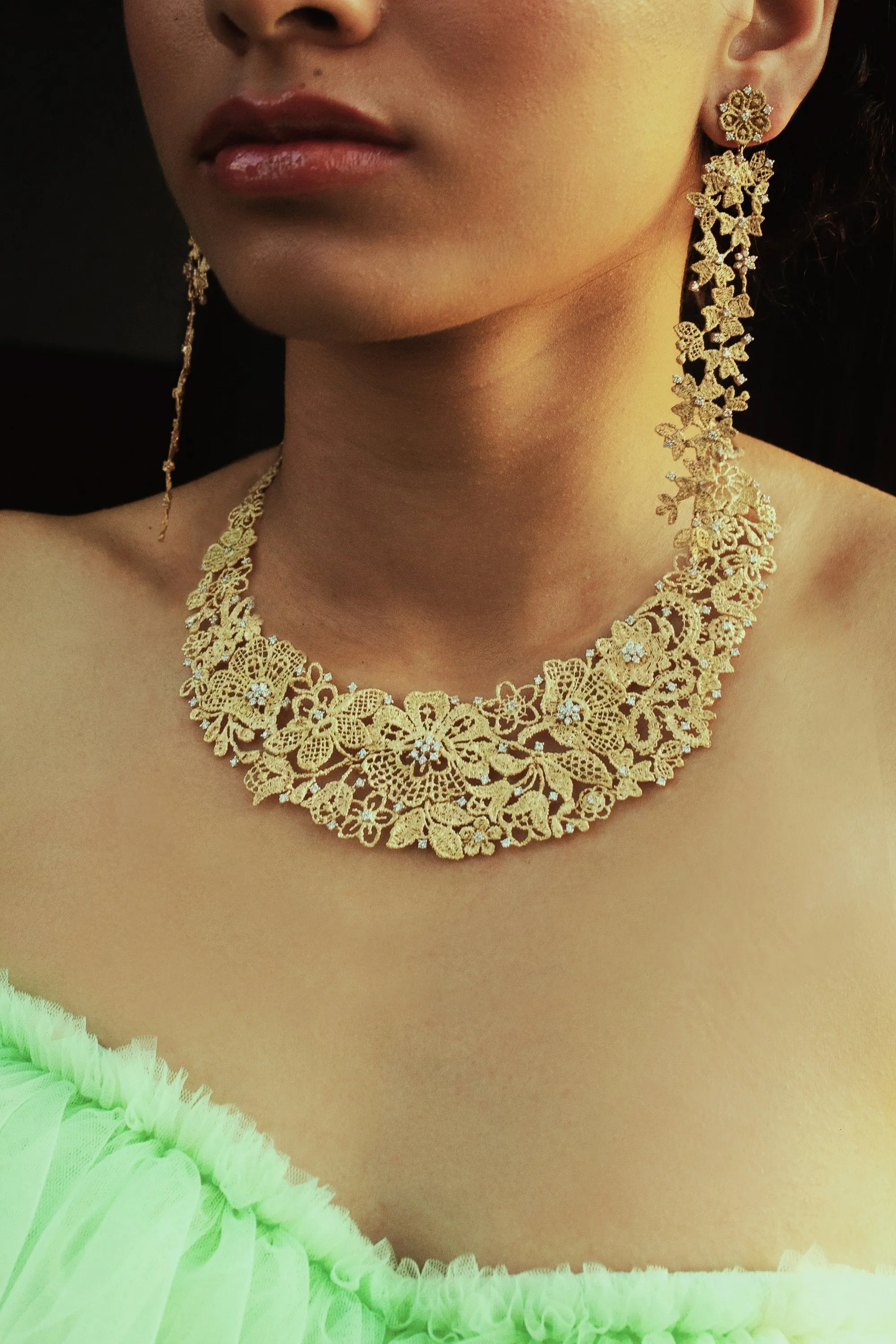 Shachee Fine Jewellery - rare-shoulder-duster-earrings-in-micromosaic-gold-and-diamonds