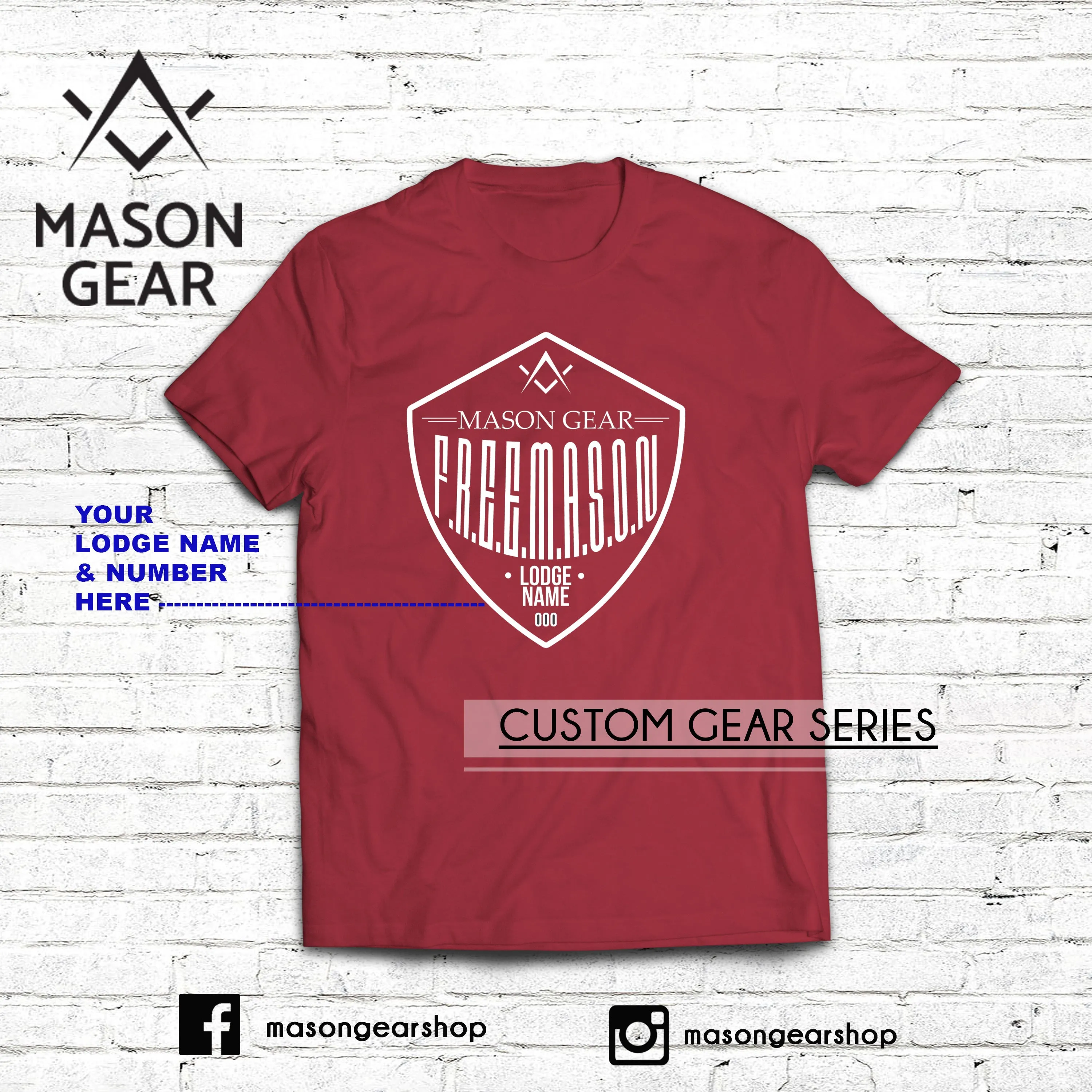 SHIELD t-shirt design -Print your Lodge name and number