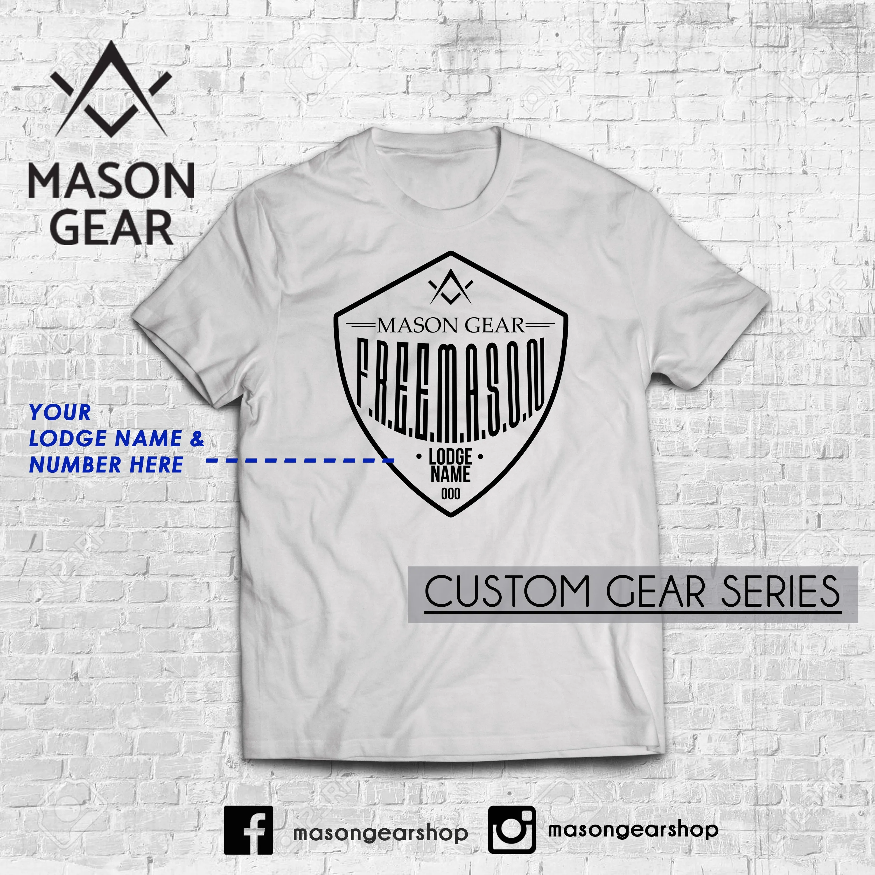 SHIELD t-shirt design -Print your Lodge name and number