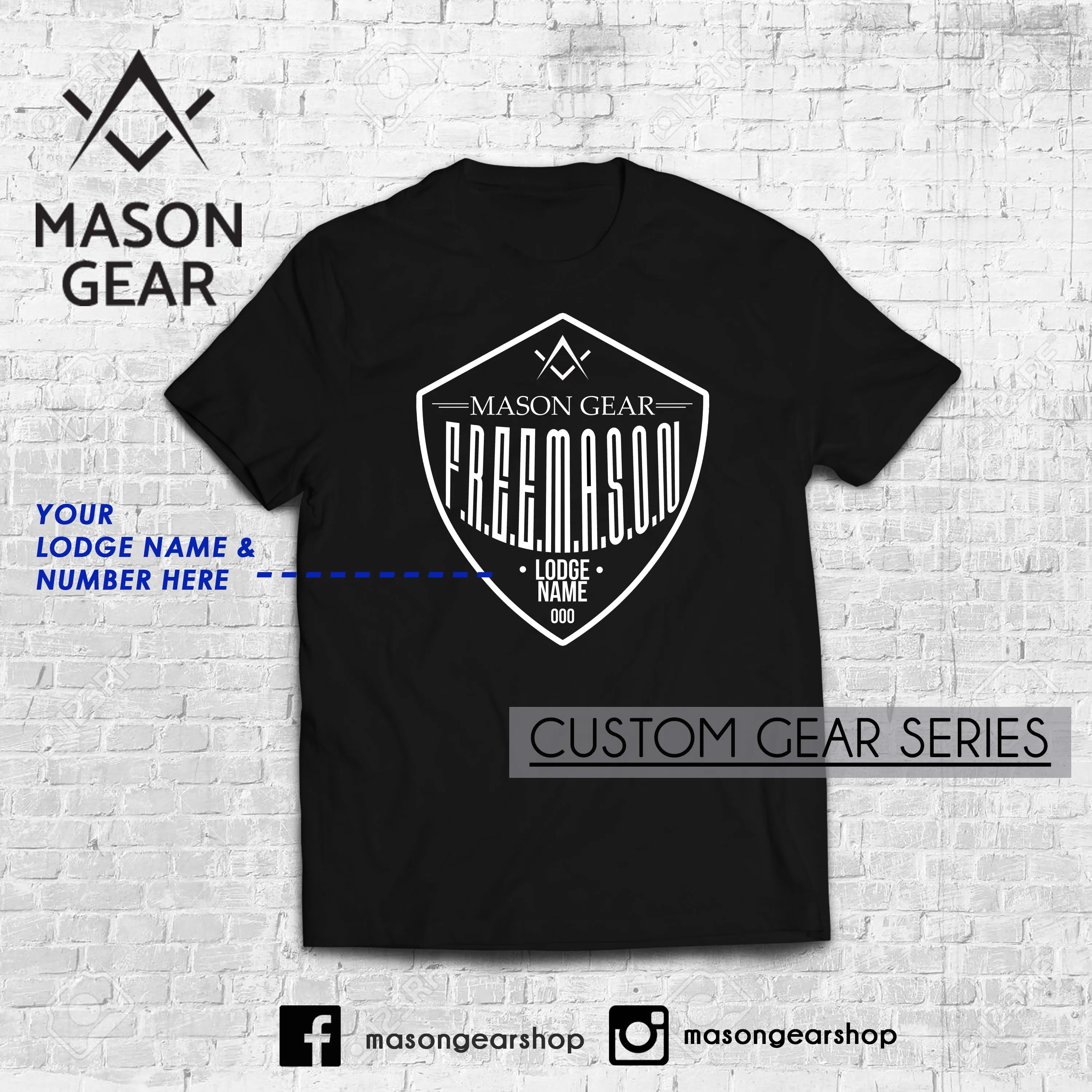SHIELD t-shirt design -Print your Lodge name and number