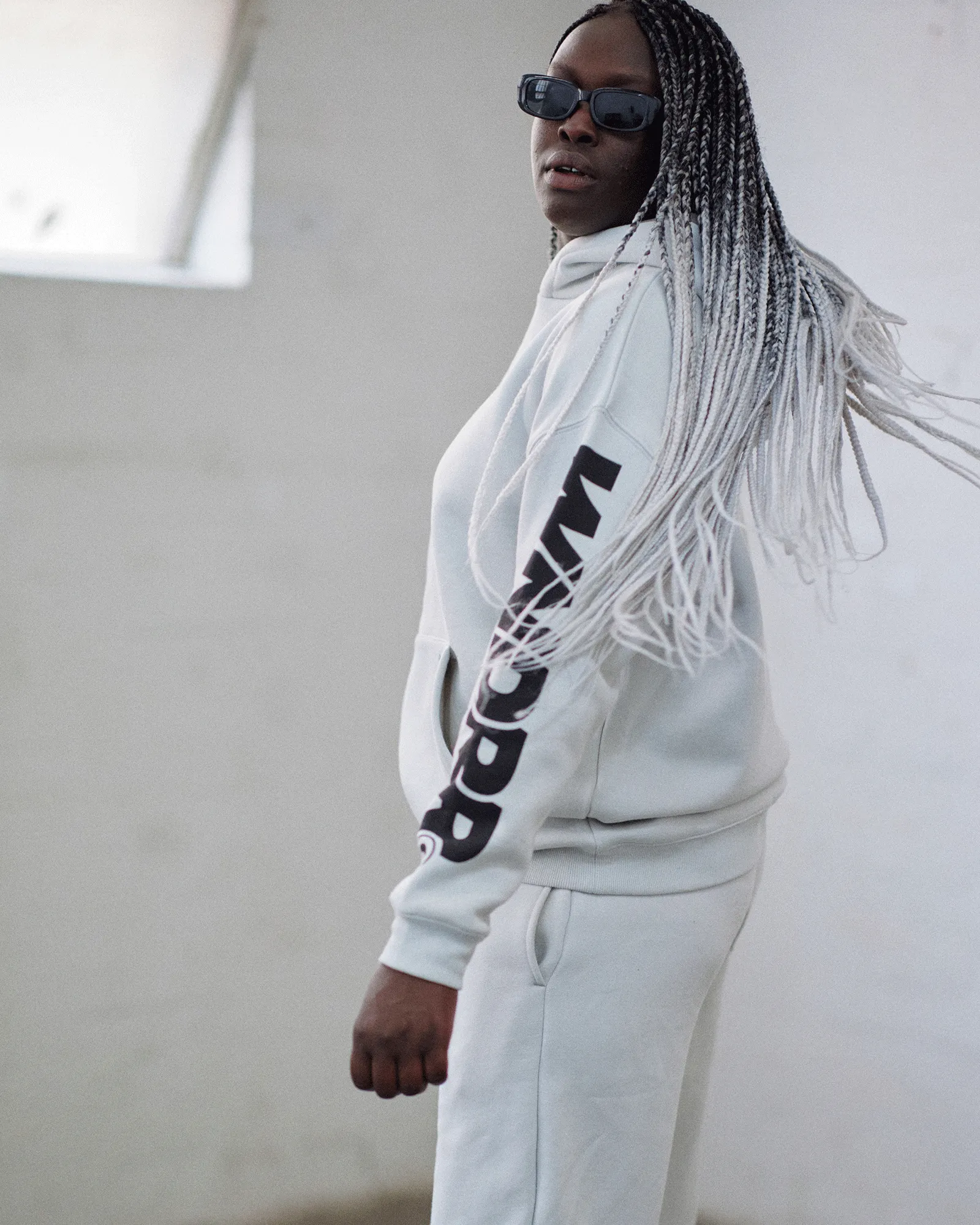 SHODO HOOD SWEAT - OYSTER