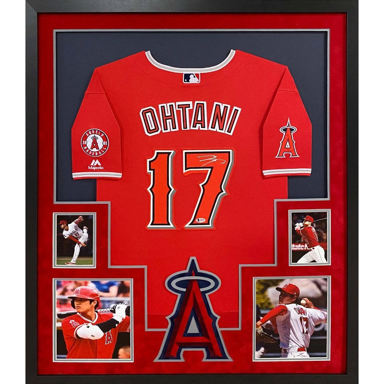 Shohei Ohtani Autographed Signed Framed Los Angeles Angels Jersey FANATICS