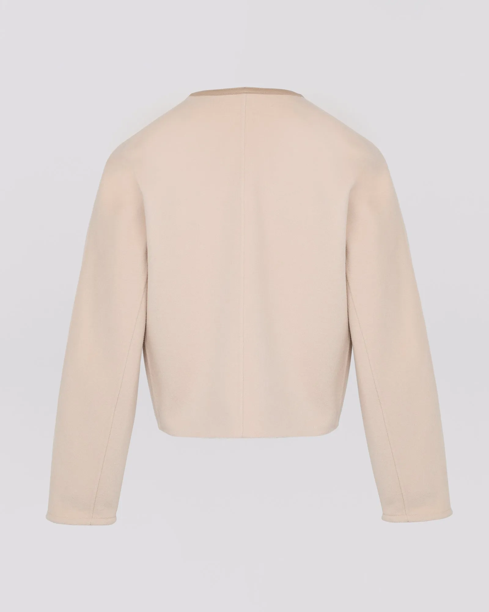 Short cashmere-mix wool jacket