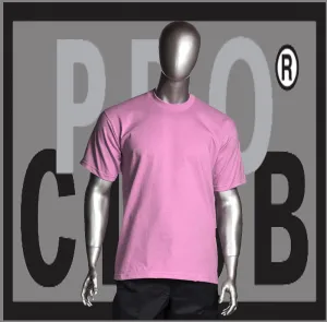 Short Sleeve Crew Neck Pro Club Comfort Pink T Shirt