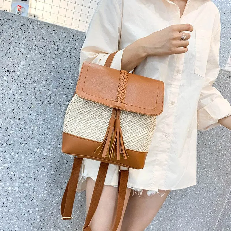 Shoulder Straw Woven Bag Women Fashion Woven Bag
