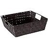 Simplify Large Shelf Woven Strap Tote, Chocolate