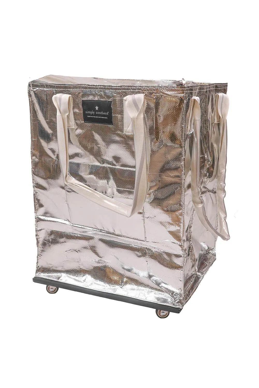 Simply Southern Rolling Tote Bag in Silver | 0124-BAG-ROLLTOTE-SILVER