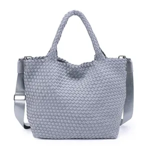 Sky's The Limit - Medium Woven Neoprene Tote: Gray