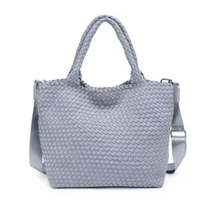 Sky's The Limit - Medium Woven Neoprene Tote: Gray
