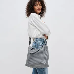 Sky's The Limit - Medium Woven Neoprene Tote: Gray