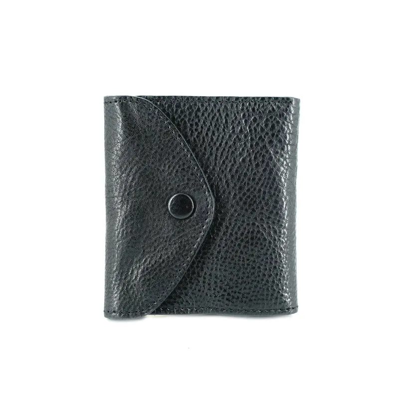 Slim Womens Brown Leather Billfold Wallet Small Wallet with Coin Pocket Envelope Wallet for Ladies