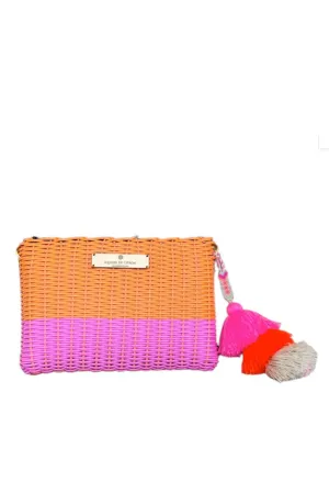 Small Clementine Rose Lemon Drop Citron Clutch