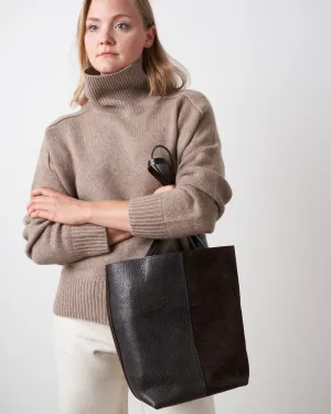 small essential tote - 2 tone sable