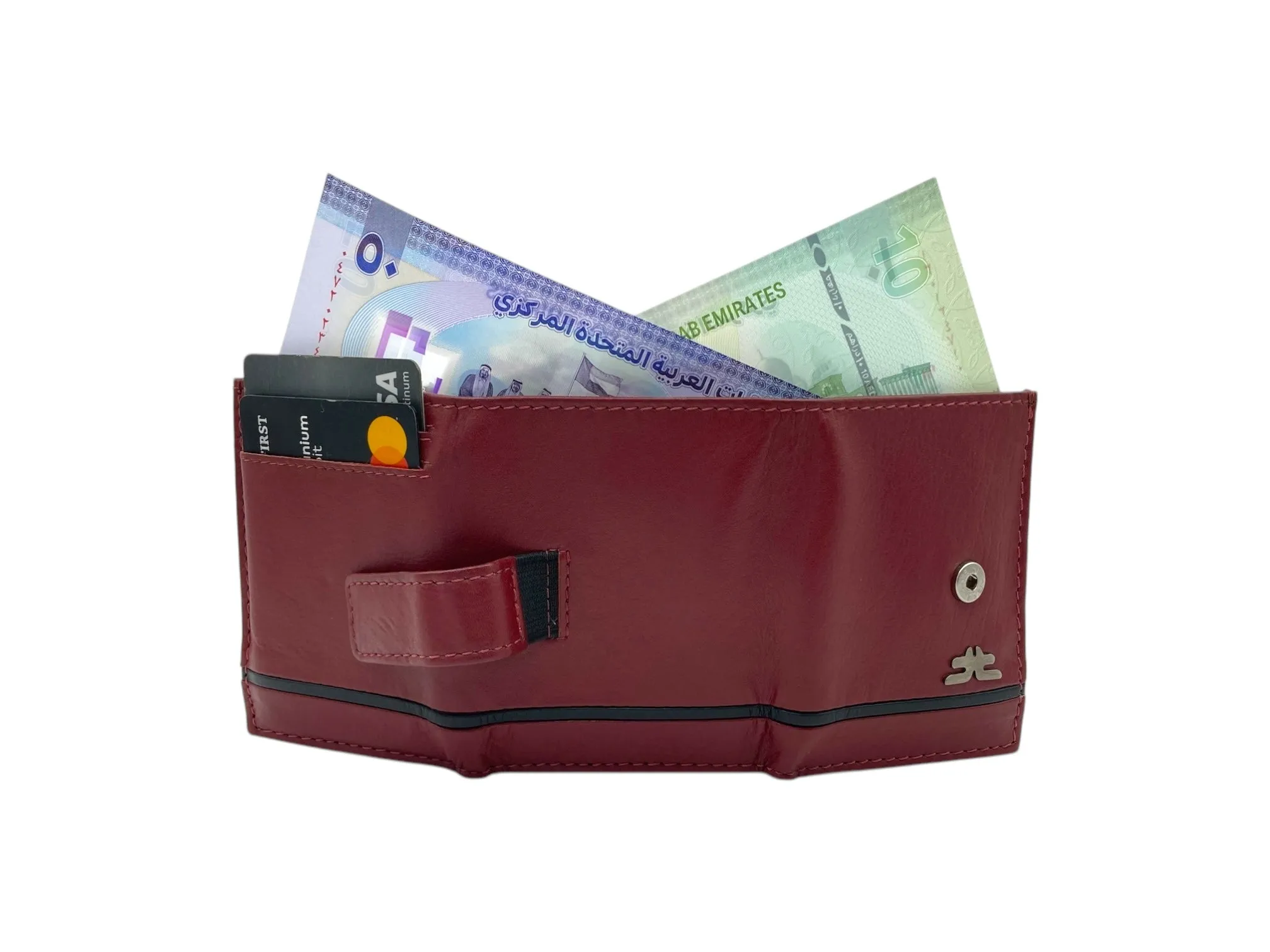 Small Trifold Wallet Compact Size Elastic Loop Lock # 1891[11]-EL.LOOP