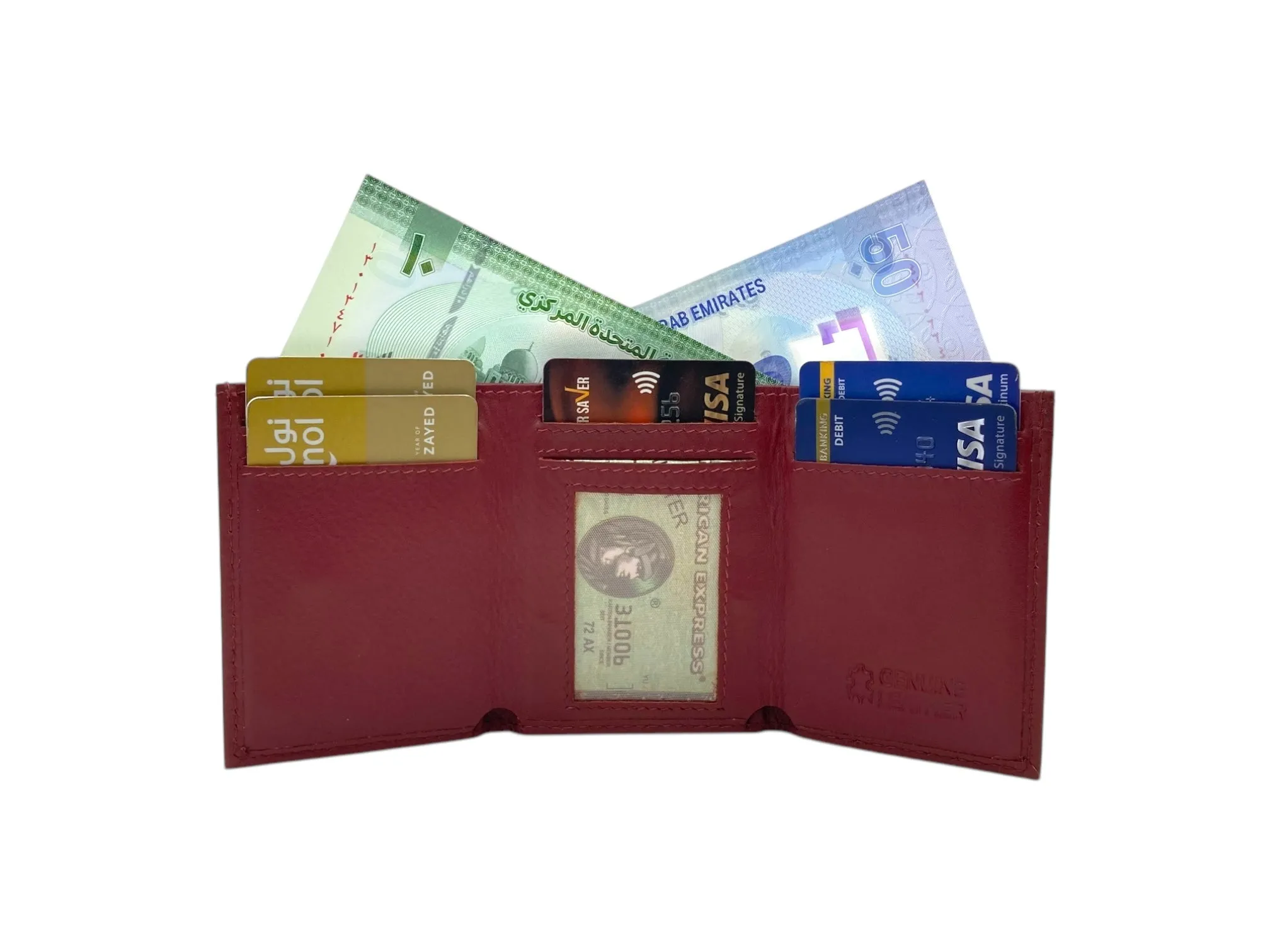 Small Trifold Wallet Compact Size Elastic Loop Lock # 1891[11]-EL.LOOP