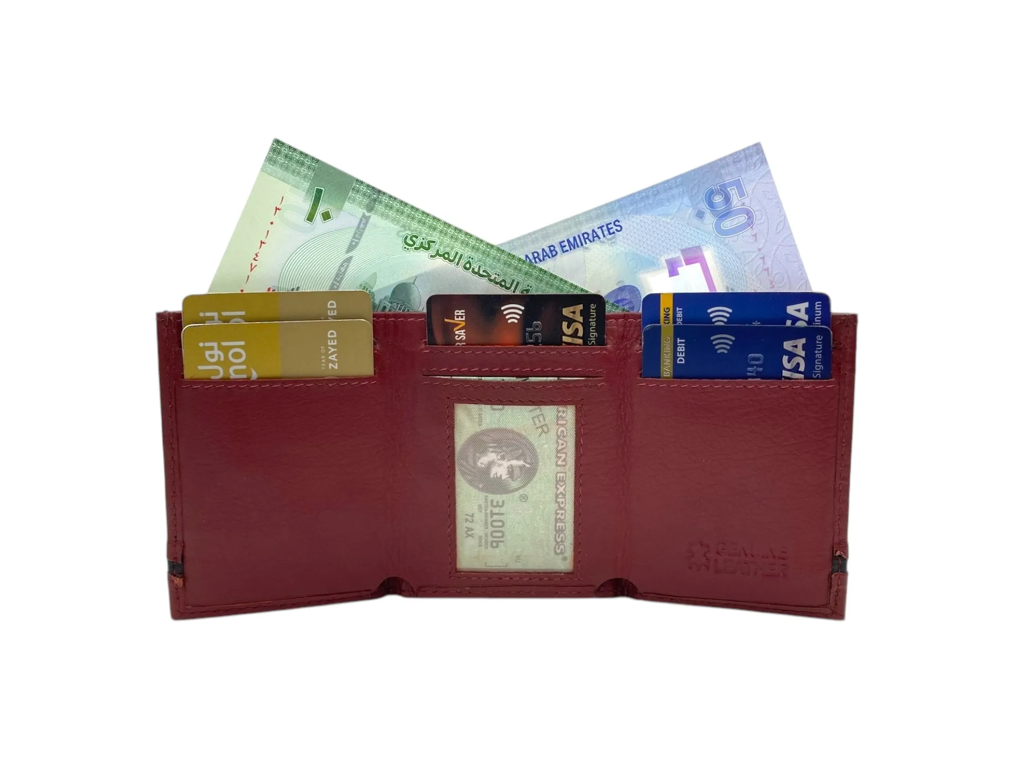 Small Trifold Wallet Compact Size Elastic Loop Lock # 1891[11]-EL.LOOP