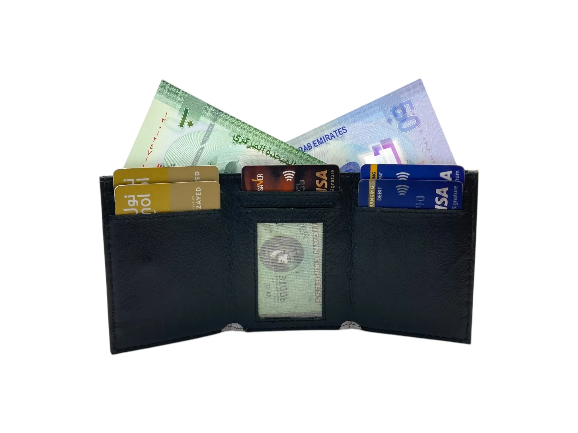 Small Trifold Wallet Compact Size Elastic Loop Lock # 1891[11]-EL.LOOP