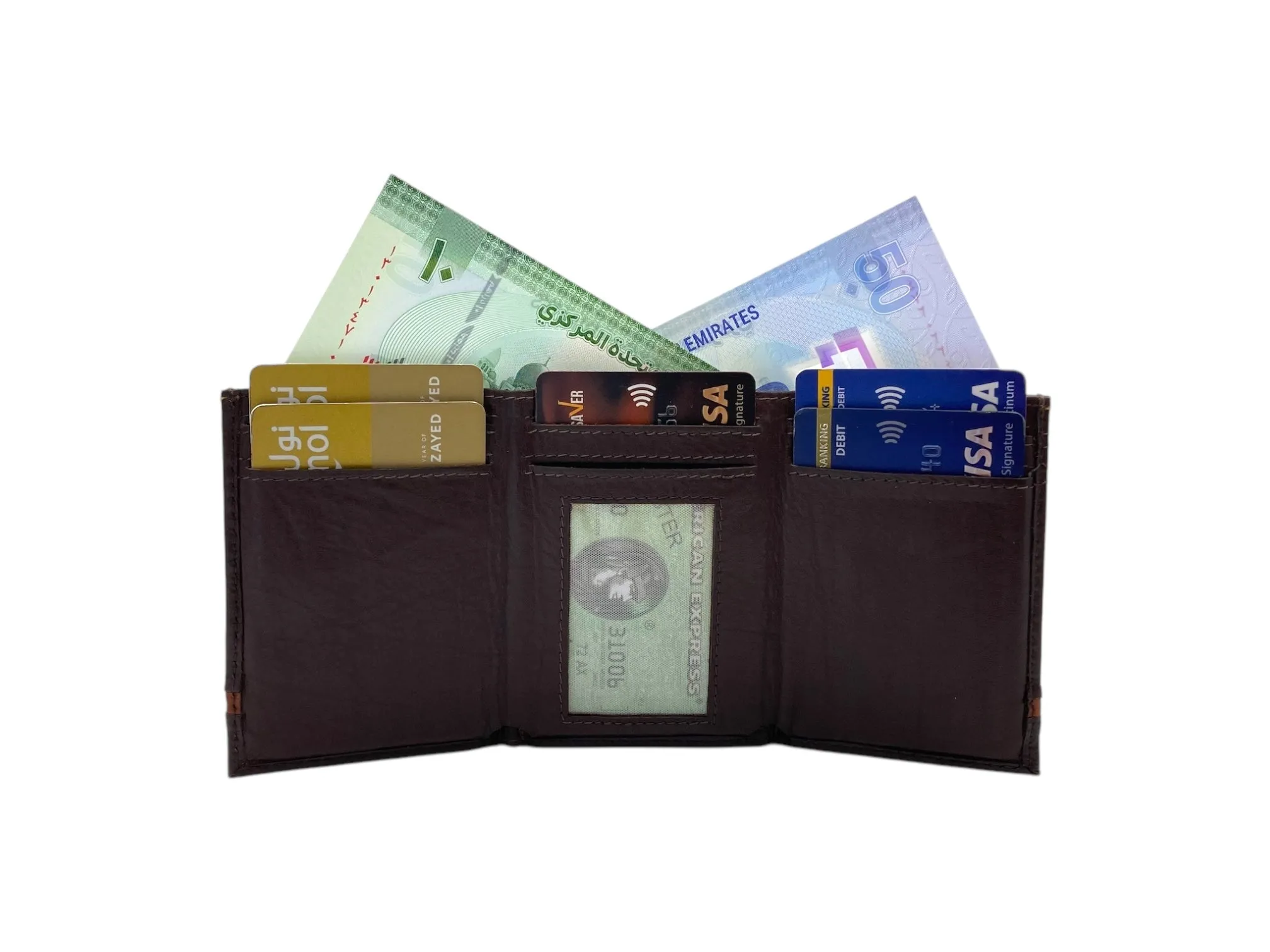 Small Trifold Wallet Compact Size Elastic Loop Lock # 1891[11]-EL.LOOP