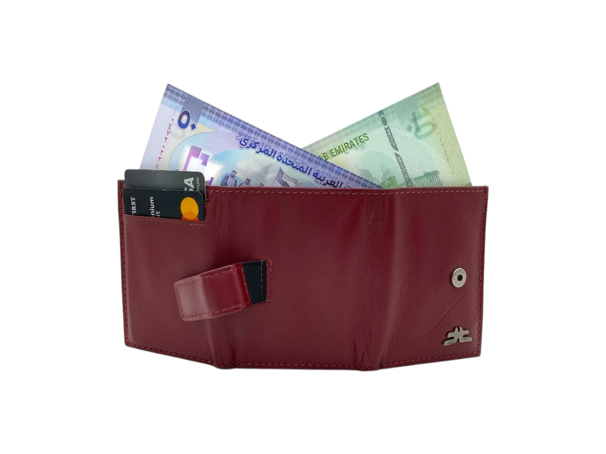 Small Trifold Wallet Compact Size Elastic Loop Lock # 1891[11]-EL.LOOP