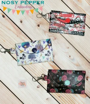 Snap Card Case 4x4 & 5x7 hoops machine embroidery design DIGITAL DOWNLOAD