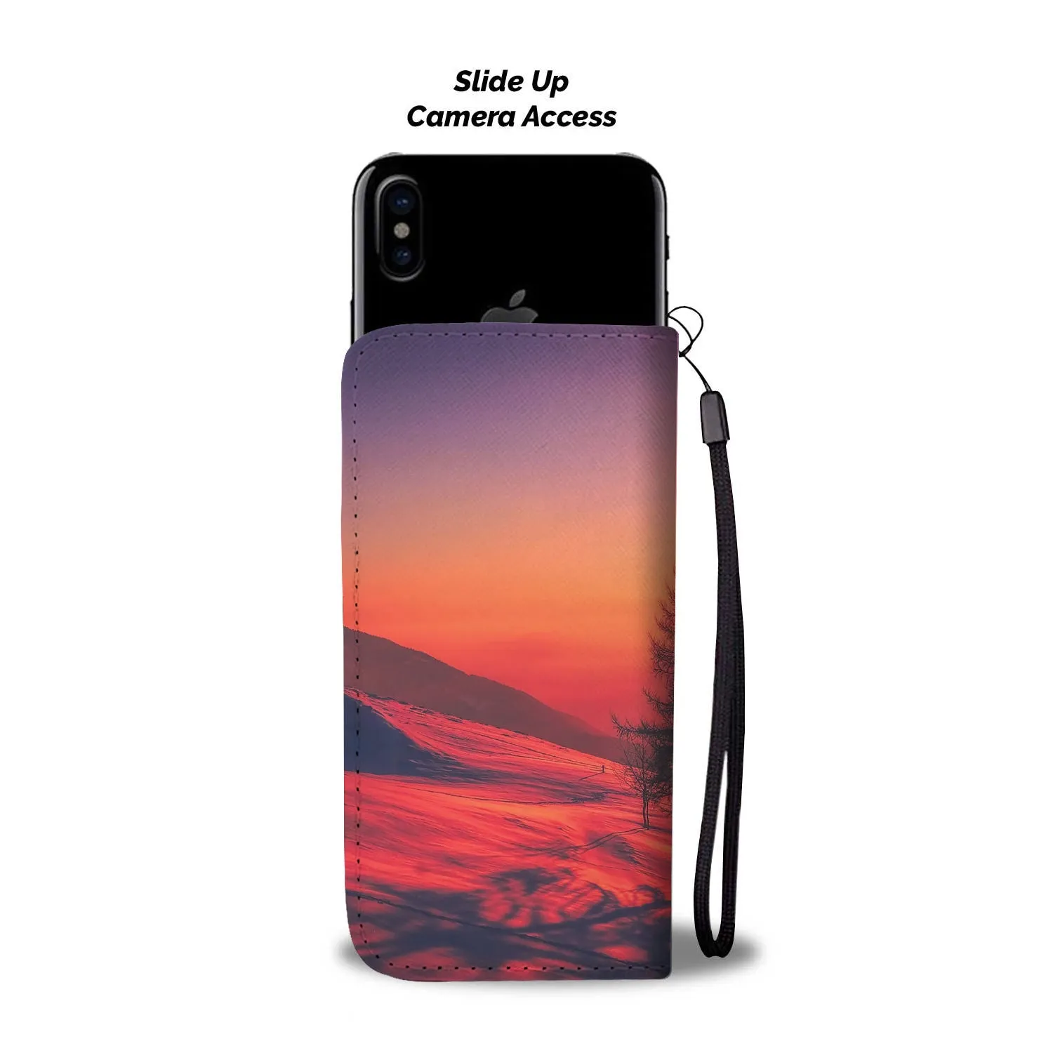Snowy Mountain Sunset Wallet Case