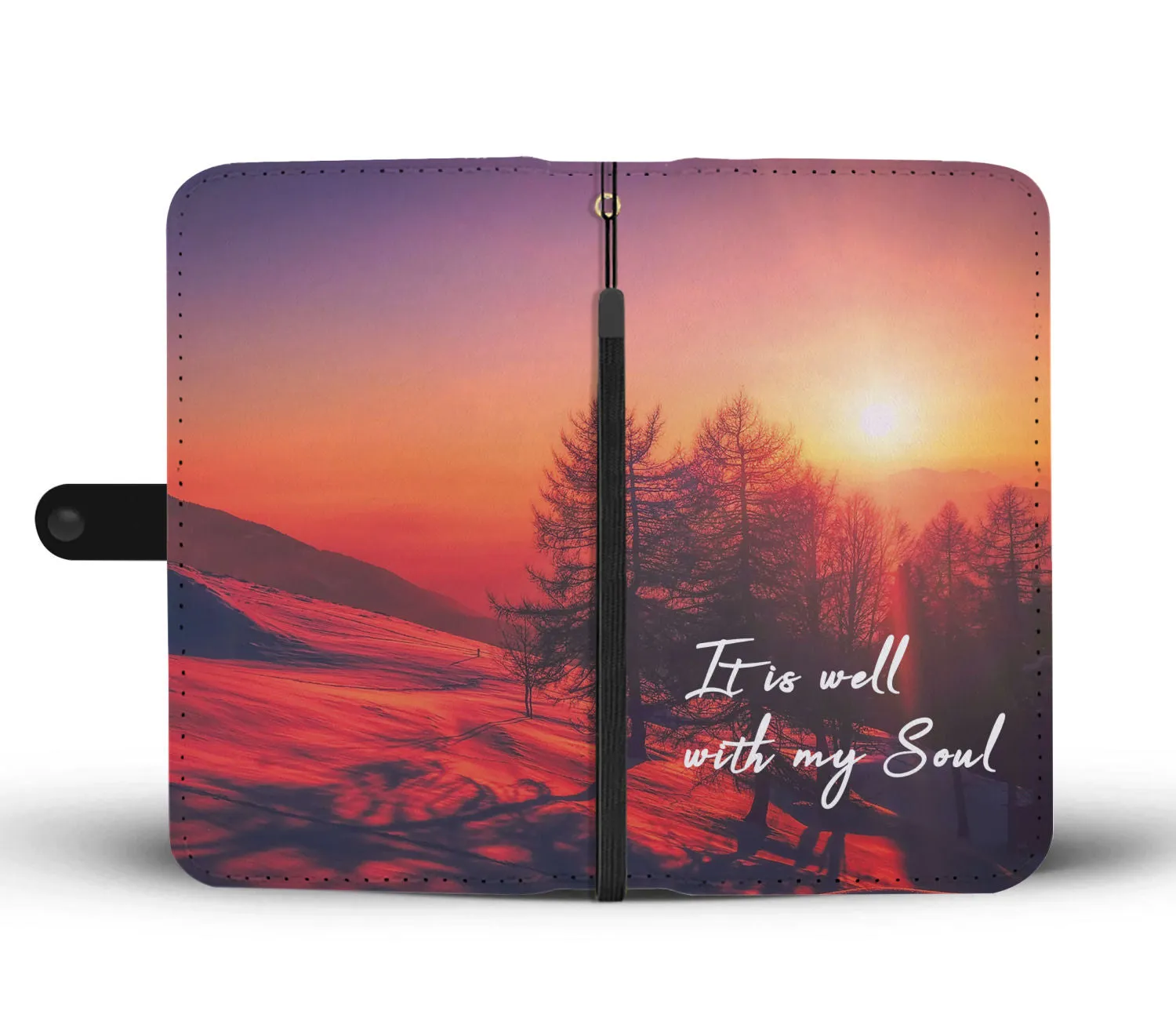 Snowy Mountain Sunset Wallet Case